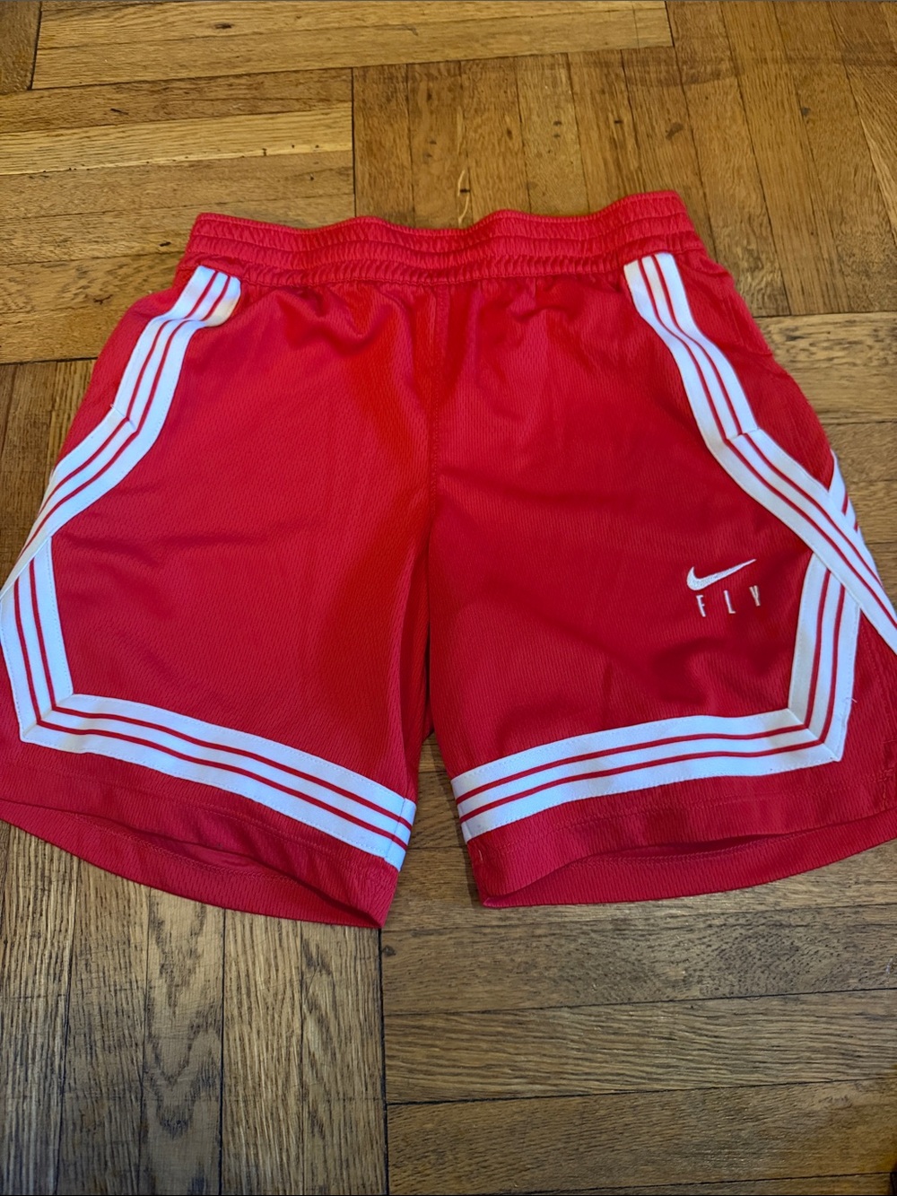 Nike Red Fly Kids Athletic Shorts